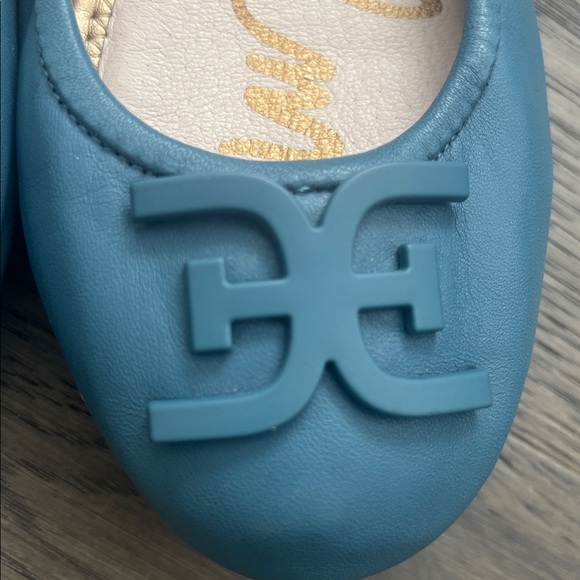 Sam Edelman | zipper Leather Teal Florence Ballet Flats Size 9M - Picture 9 of 9
